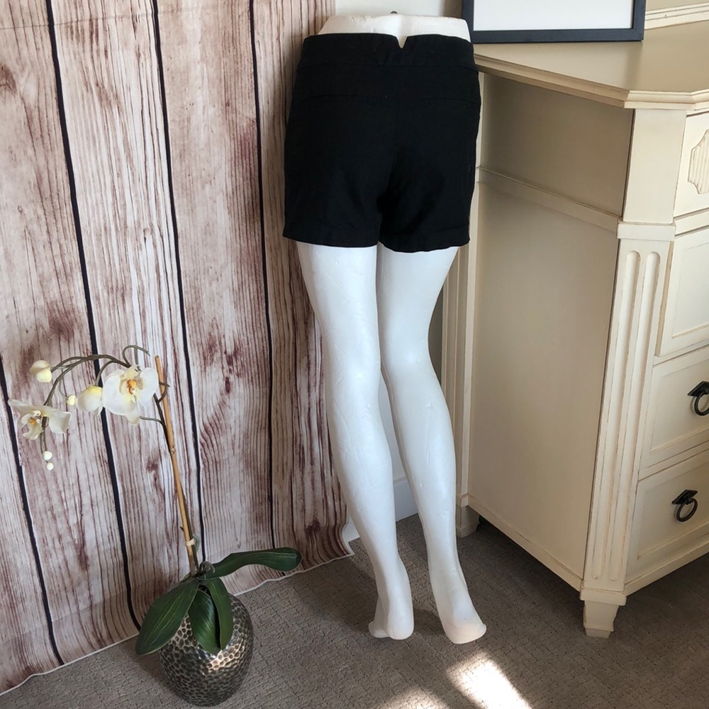 Banana Republic Black Cotton Shorts Size 4 - Picture 2 of 5